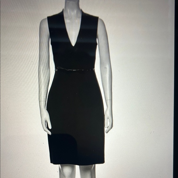 chinese dress ladies Classic Black Shift Ponte Dress with Lace 4 / Black